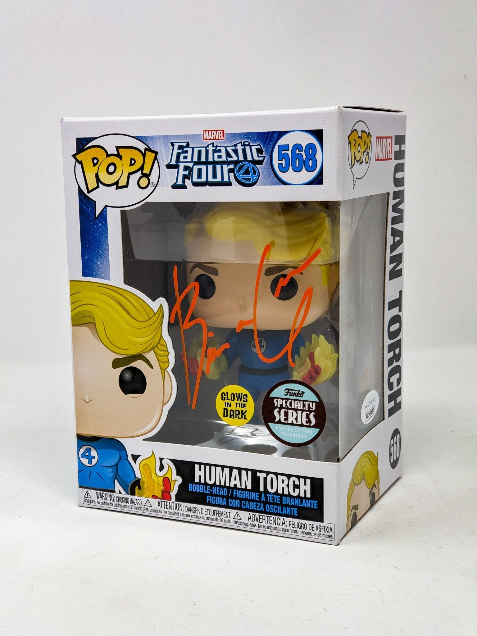 Brian Austin Green Human Torch #568 Signed Funko Pop JSA Certified Autograph