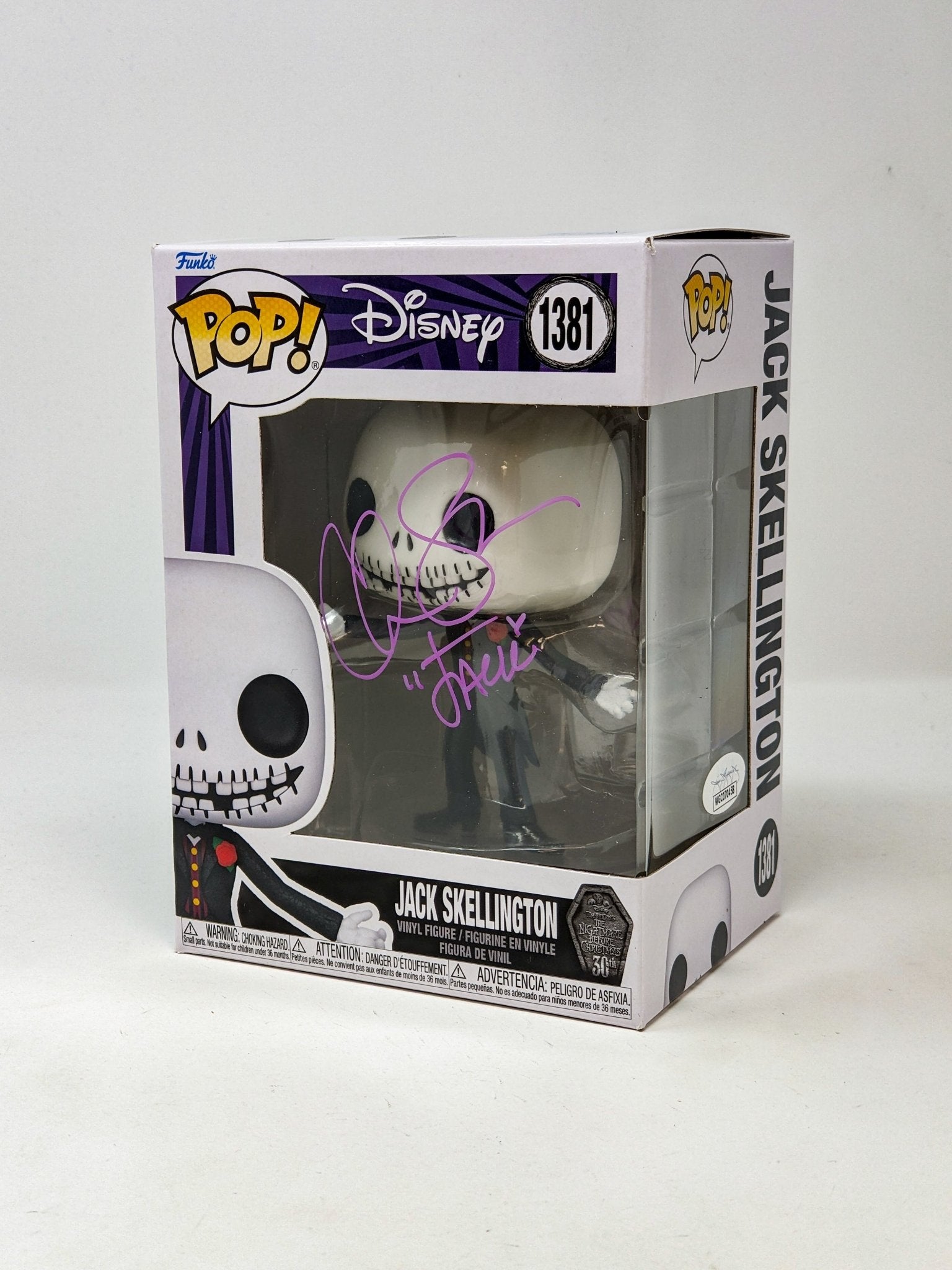 Chris Sarandon Disney Nightmare Before Christmas Jack Skellington #1381 Signed Funko Pop JSA Certified Autograph