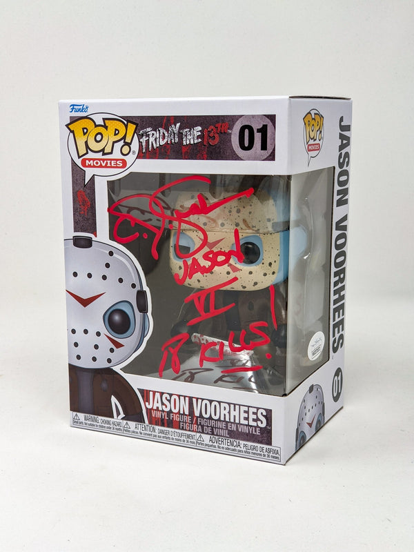 CJ Graham Friday The 13th Jason Voorhees #01 Signed Funko Pop JSA Certified Autograph