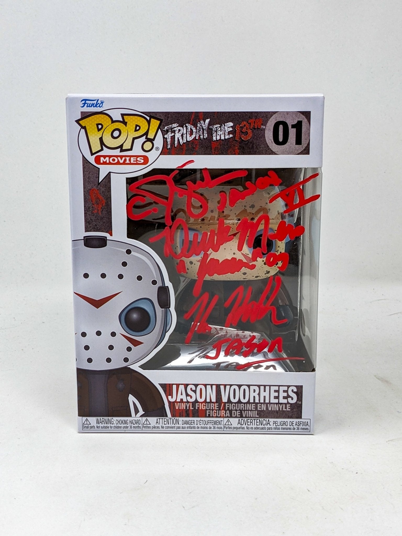 Jason Friday The 13th #01 Trio Signed Graham, Hodder, Mears Funko Pop JSA Certified Autograph