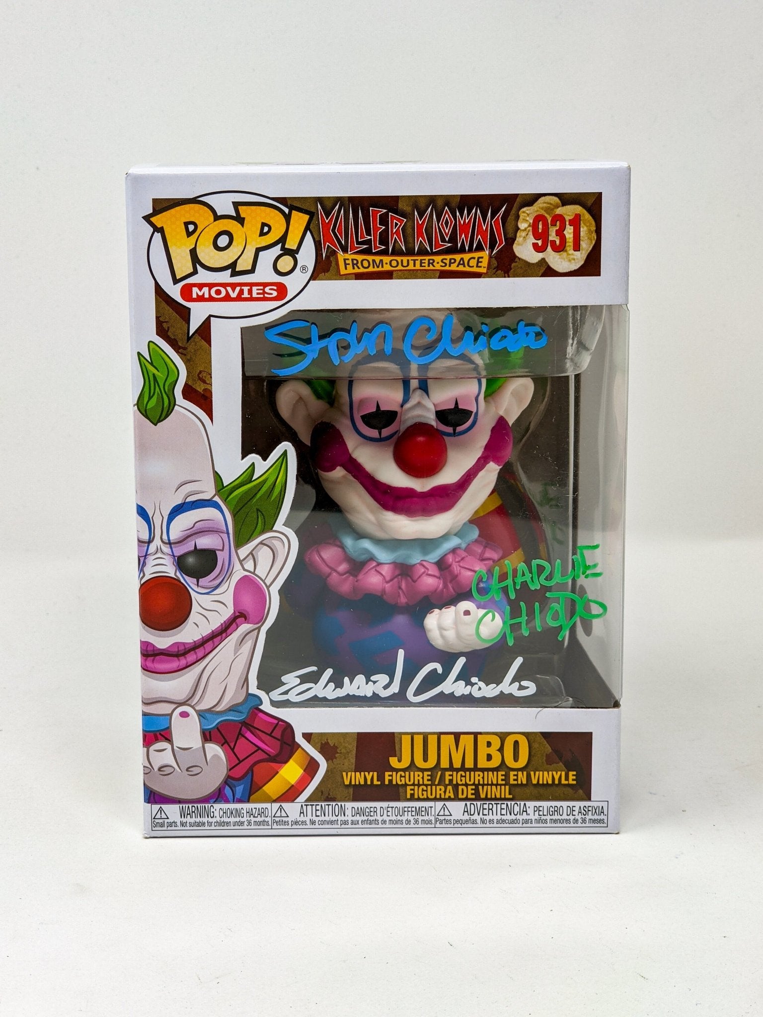 Killer Klowns From Outer Space JUMBO #931 Funko Pop! Chiodo Bros Signed JSA Autograph