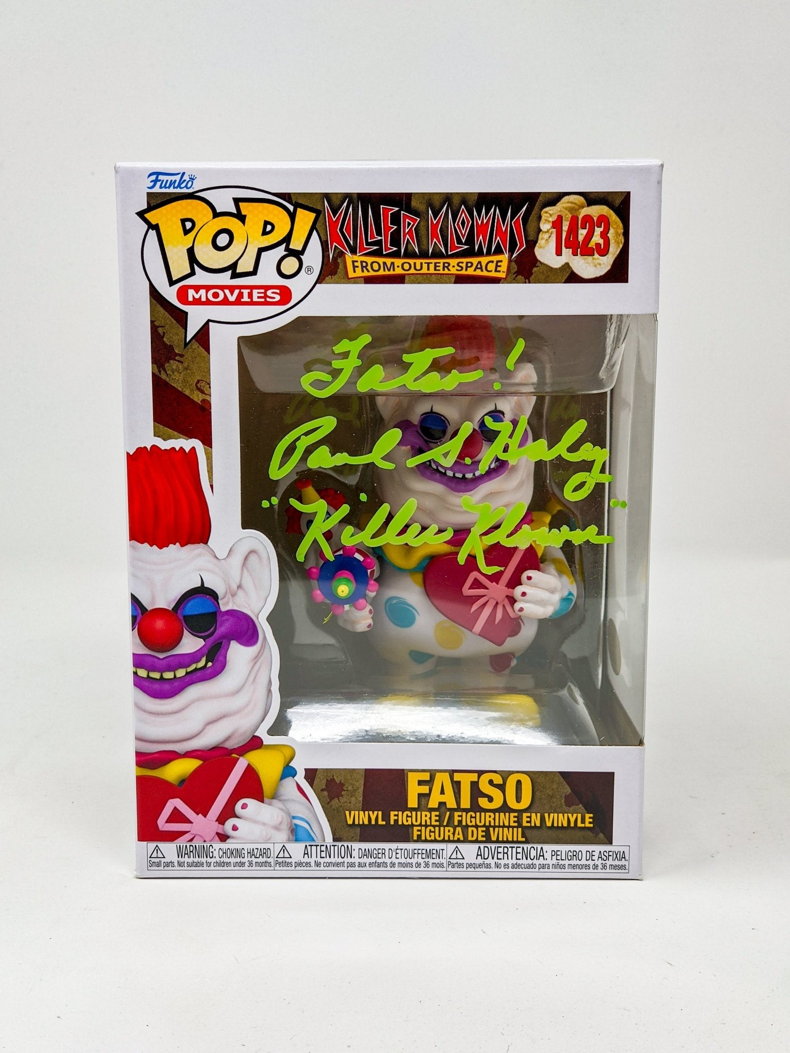 Paul Haley Killer Klowns From Outer Space FATSO #1423 Signed Funko Pop JSA Autograph