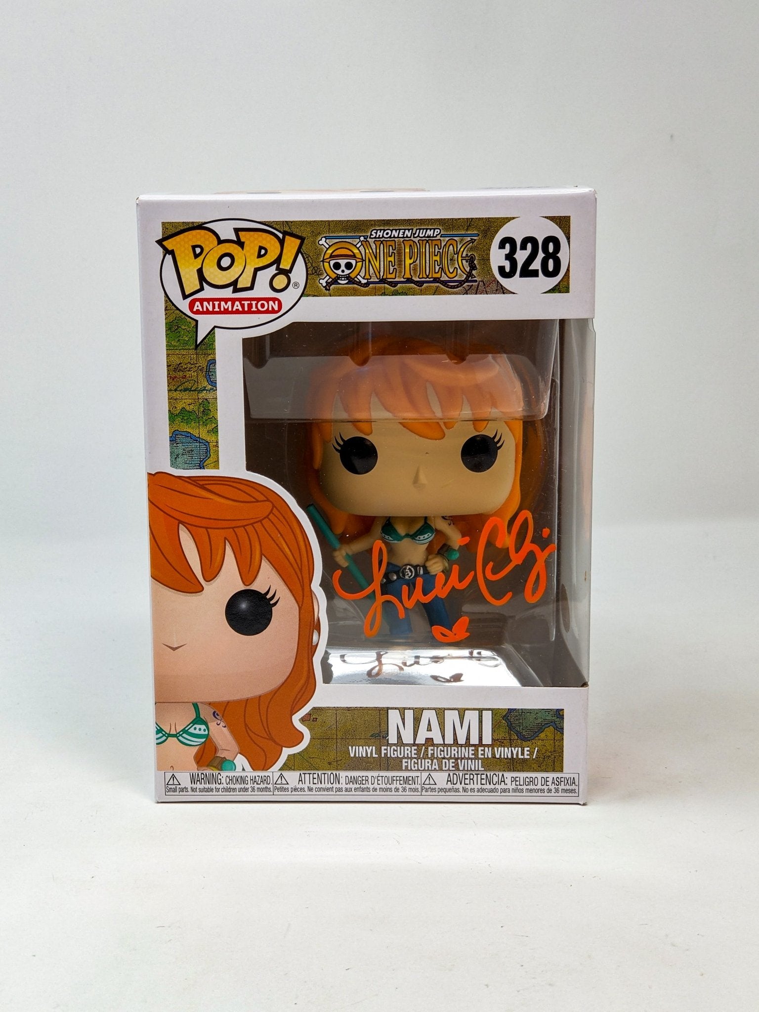 Luci Christian One Piece Nami #328 Signed Funko Pop JSA Certified Autograph