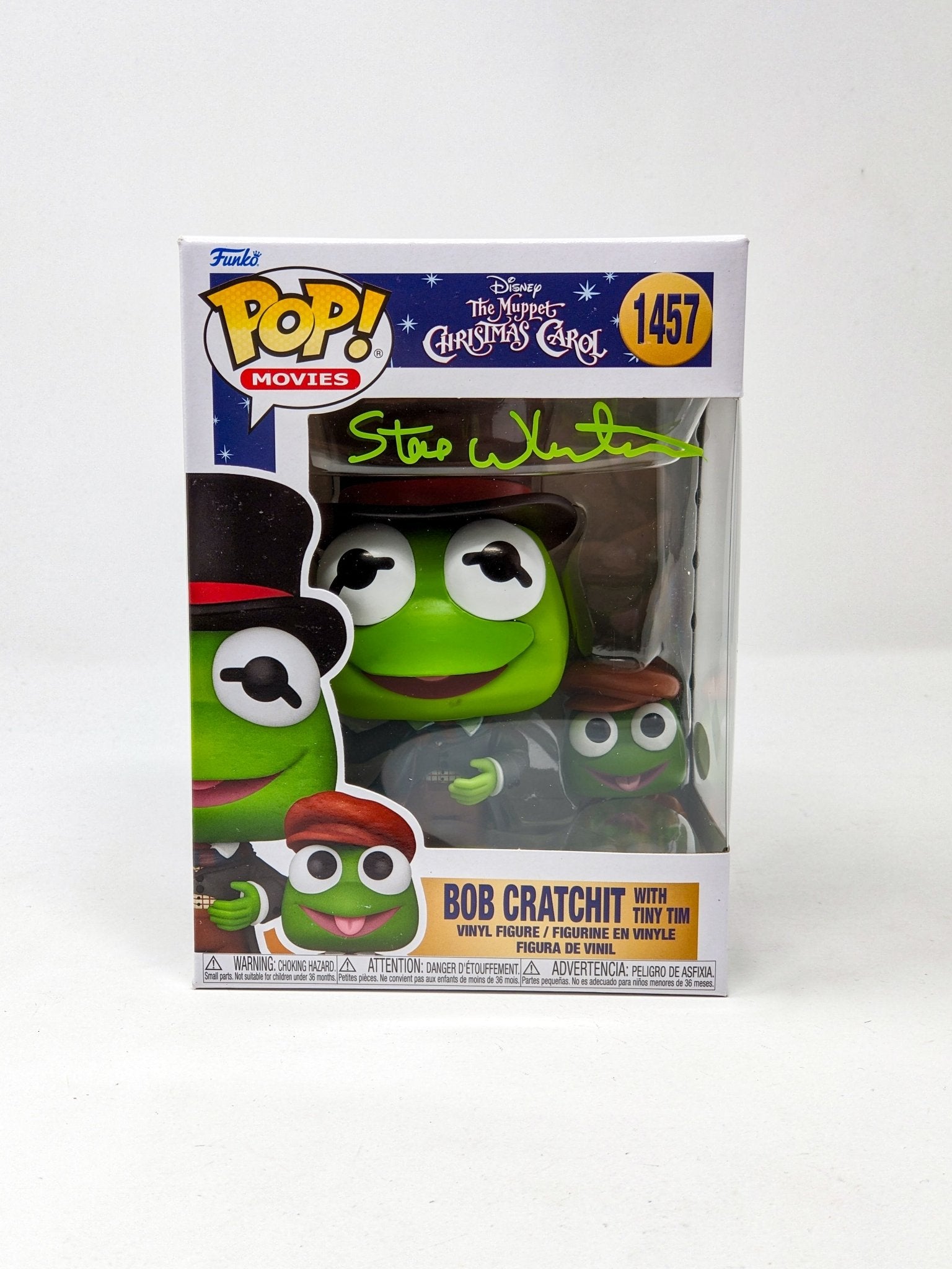 Steve Whitmire The Muppet Christmas Carol Bob Cratchit with Tiny Tim #1457 Signed Funko Pop JSA Certified Autograph