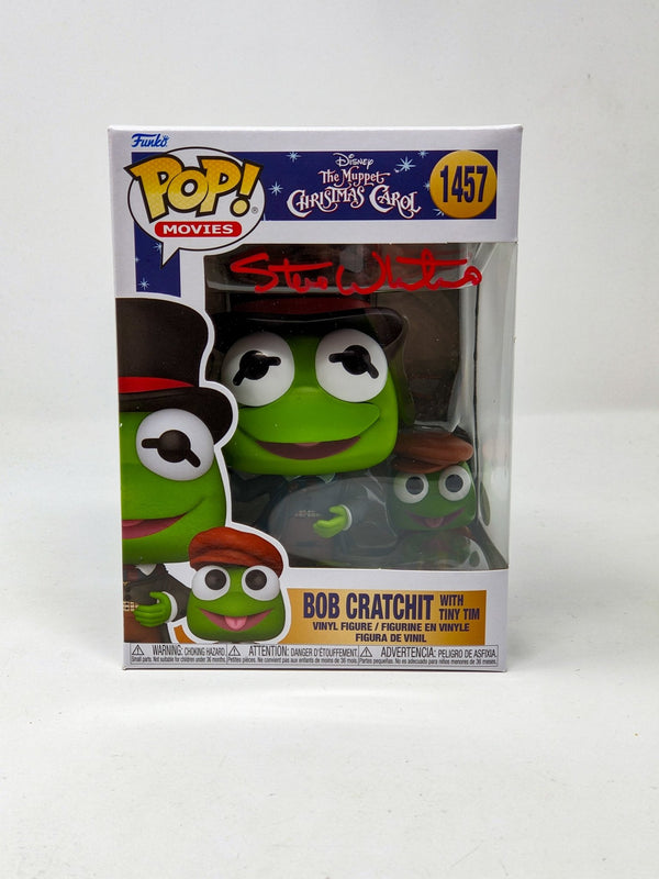 Steve Whitmire The Muppet Christmas Carol Bob Cratchit with Tiny Tim #1457 Signed Funko Pop JSA Certified Autograph