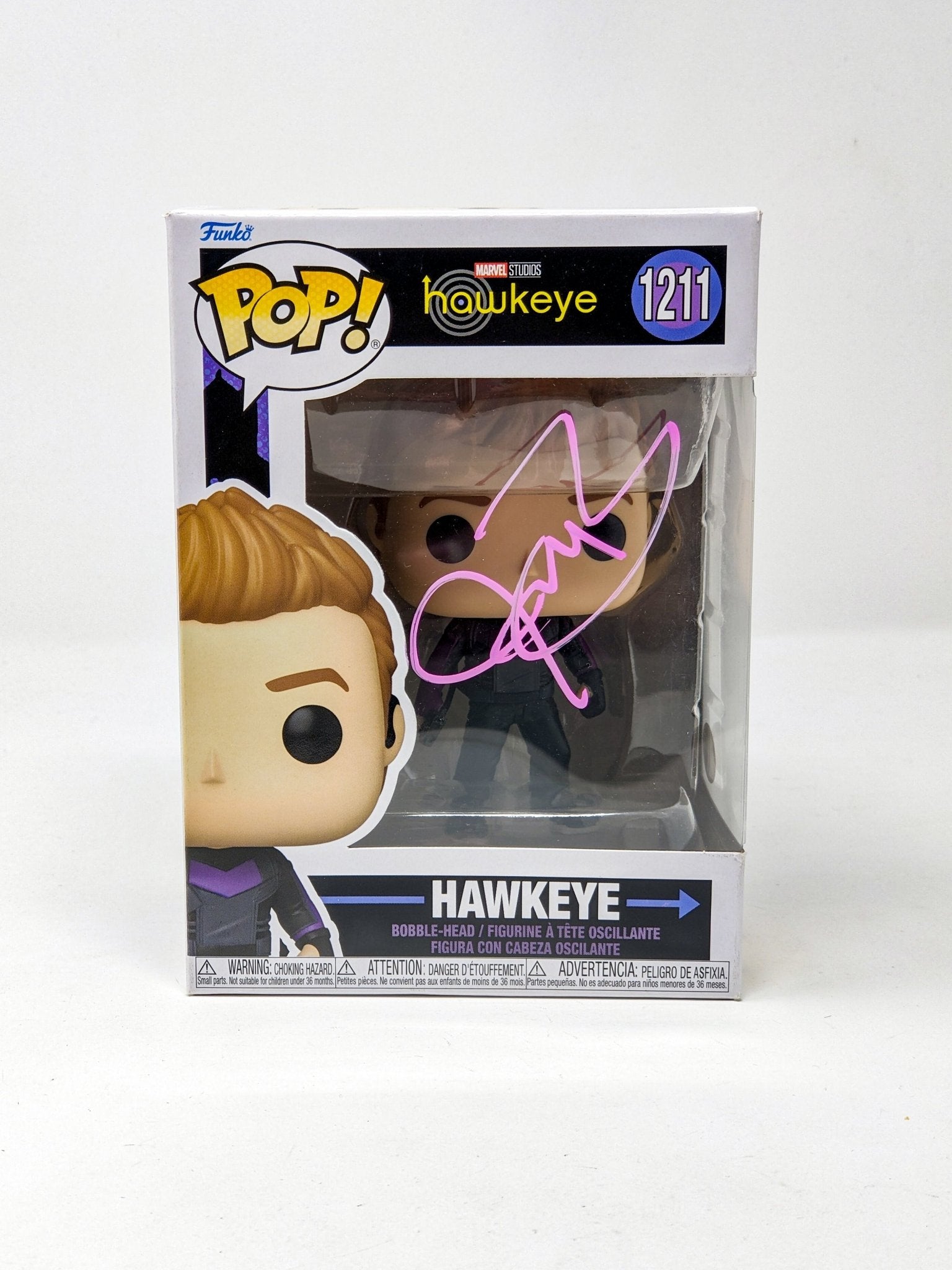 Jeremy Renner Marvel Studios Hawkeye #1211 Signed Funko Pop JSA Certified Autograph