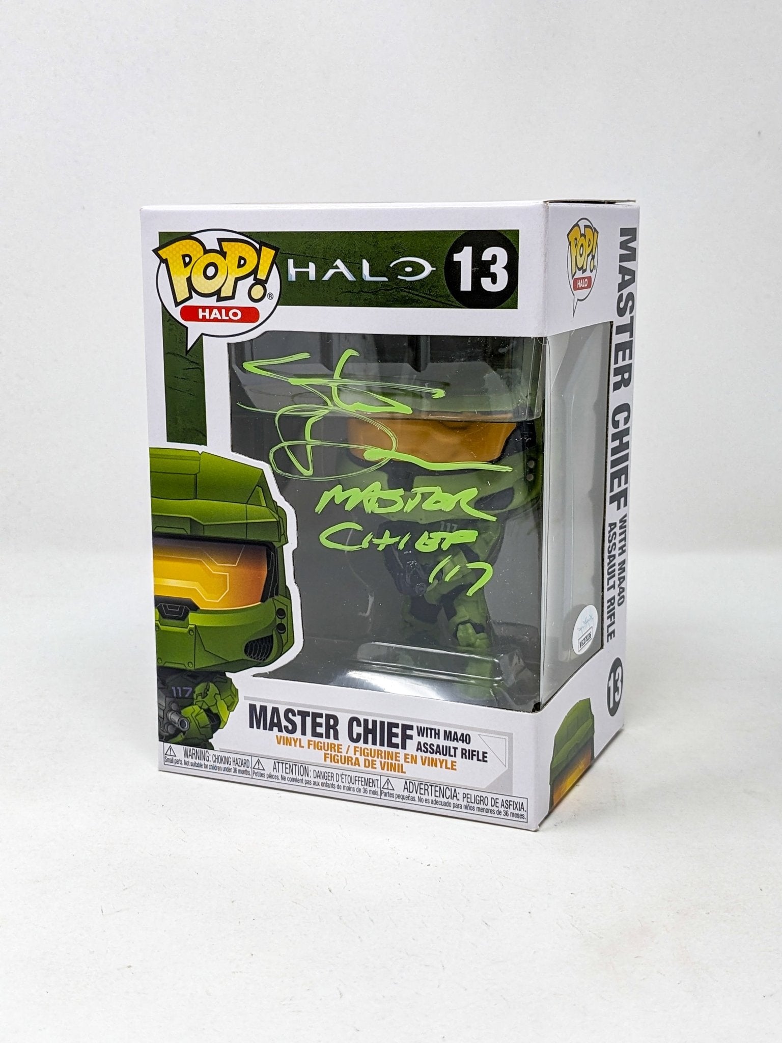 Steve Downes Halo Master Chief MA40 Assault Rifle #13 Signed Funko Pop JSA Certified Autograph
