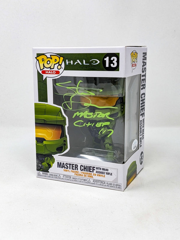 Steve Downes Halo Master Chief MA40 Assault Rifle #13 Signed Funko Pop JSA Certified Autograph