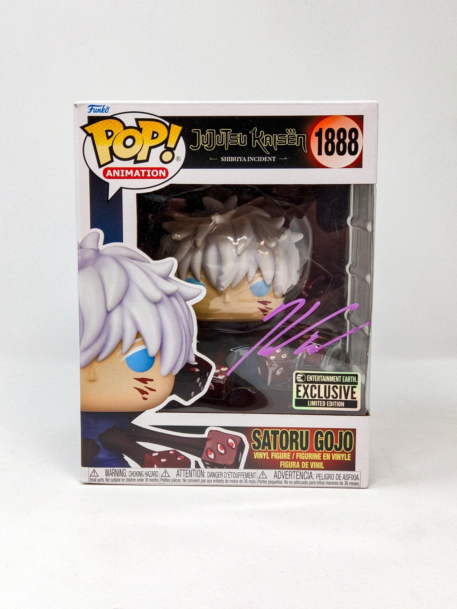 Kaiji Tang Jujutsu Kaisen Satoru Gojo Trapped #1888 Exclusive Signed Funko Pop JSA Certified Autograph