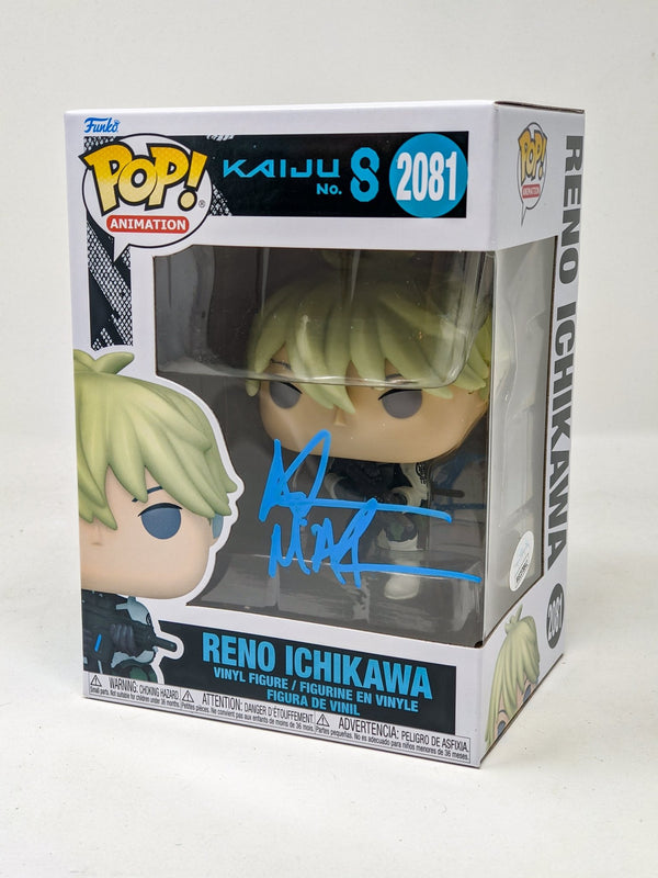 Adam McArthur Reno Ichikawa Kaiju No. 8 #2081 Signed Funko Pop JSA Certified Autograph