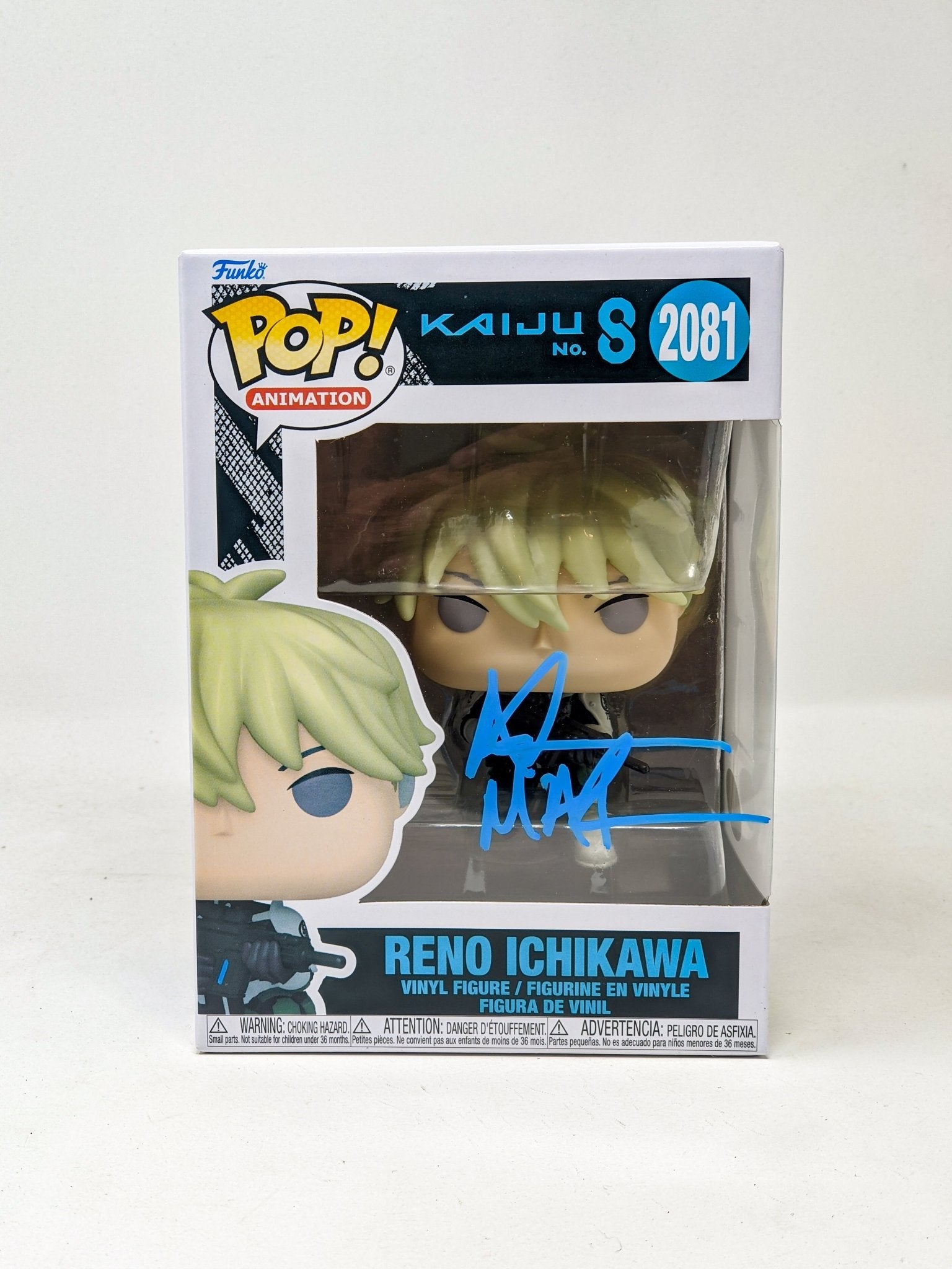 Adam McArthur Reno Ichikawa Kaiju No. 8 #2081 Signed Funko Pop JSA Certified Autograph