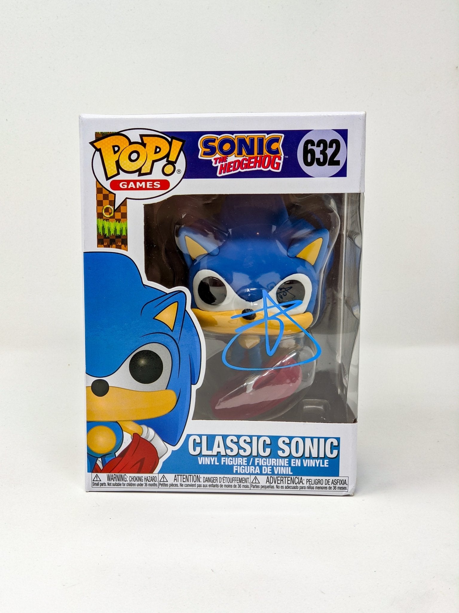 Ben Schwartz Sonic the Hedgehog Classic Sonic #632 Signed Funko Pop JSA Certified Autograph