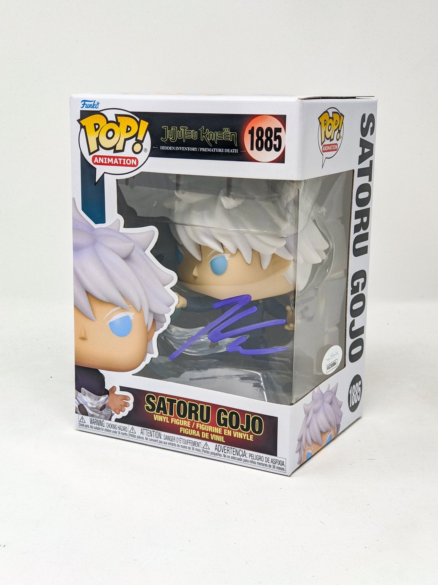 Kaiji Tang Jujutsu Kaisen Satoru Gojo #1885 Signed Funko Pop JSA Certified Autograph