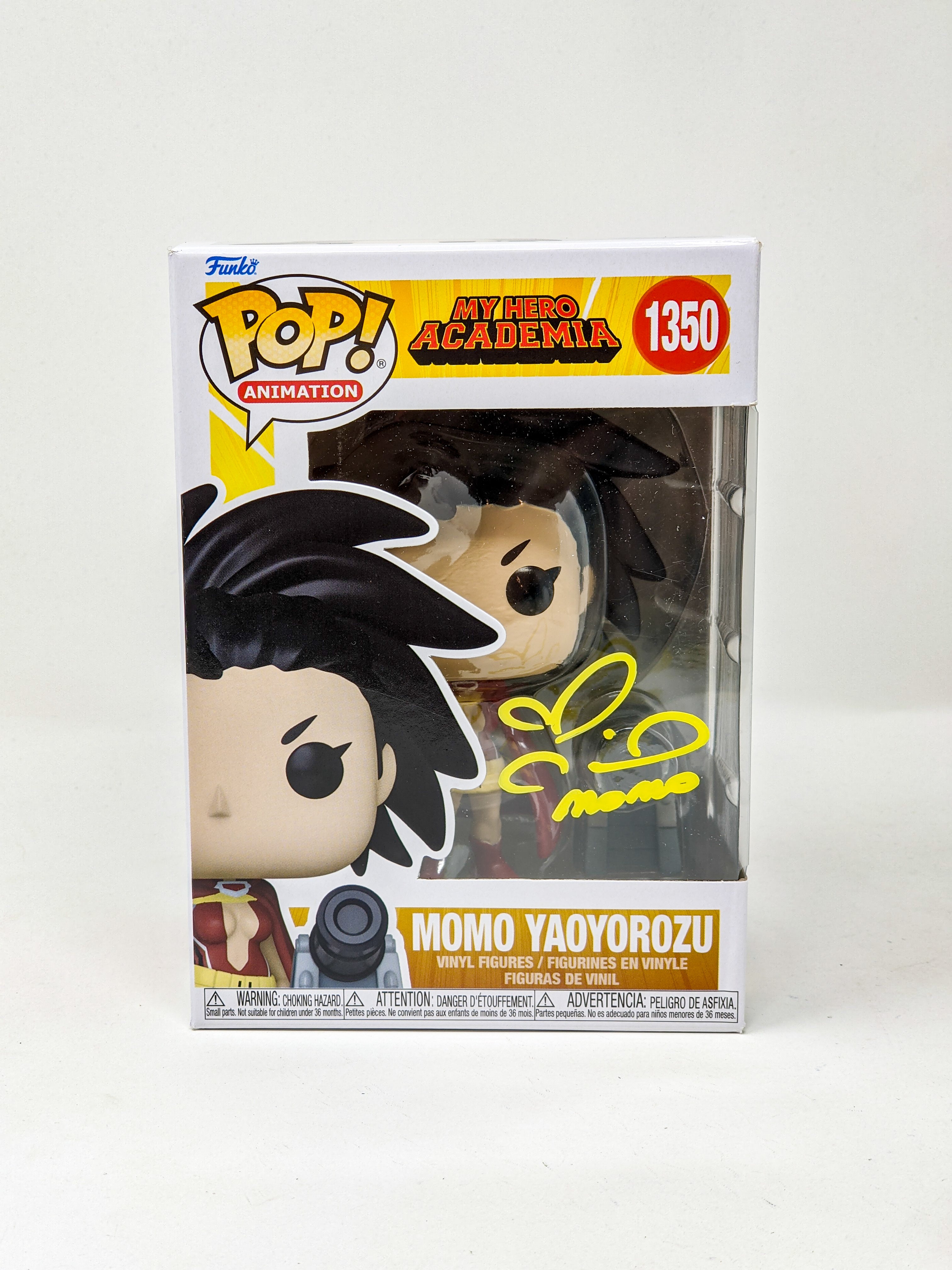 Colleen Clinkenbeard My Hero Academia Momo Yaoyorozu #1350 Signed Funko Pop JSA Certified Autograph