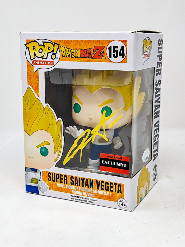 Chris Sabat Dragon Ball Z Super Saiyan Vegeta #154 Exclusive Signed Funko Pop JSA Certified Autograph
