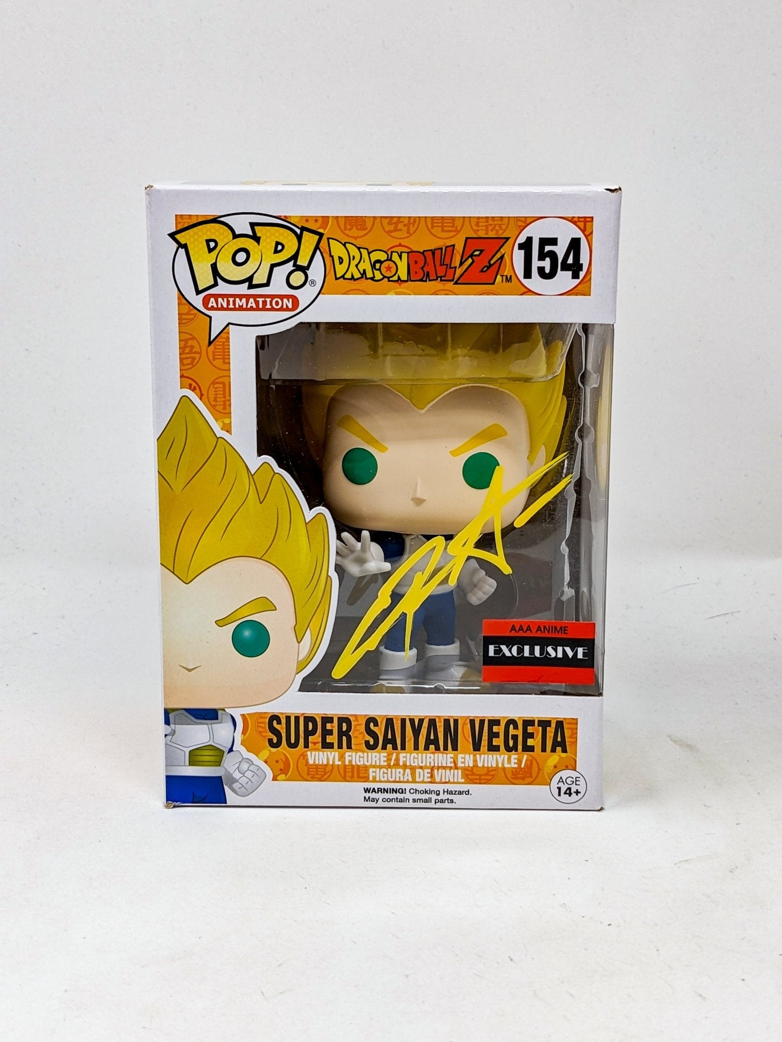 Chris Sabat Dragon Ball Z Super Saiyan Vegeta #154 Exclusive Signed Funko Pop JSA Certified Autograph