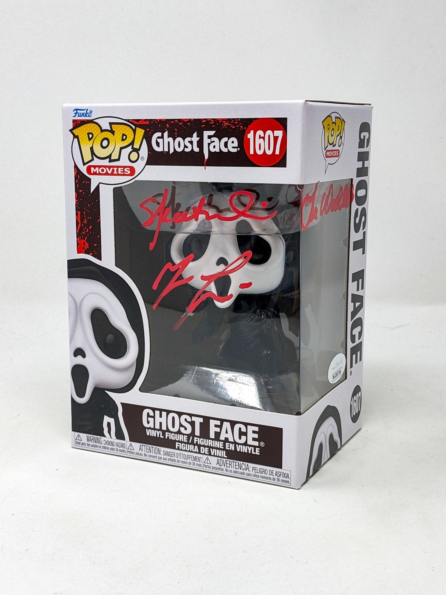 Scream Ghost Face #1607 Funko Pop Cast x3 Signed Lillard, Ulrich, Waddell JSA Certified Autograph