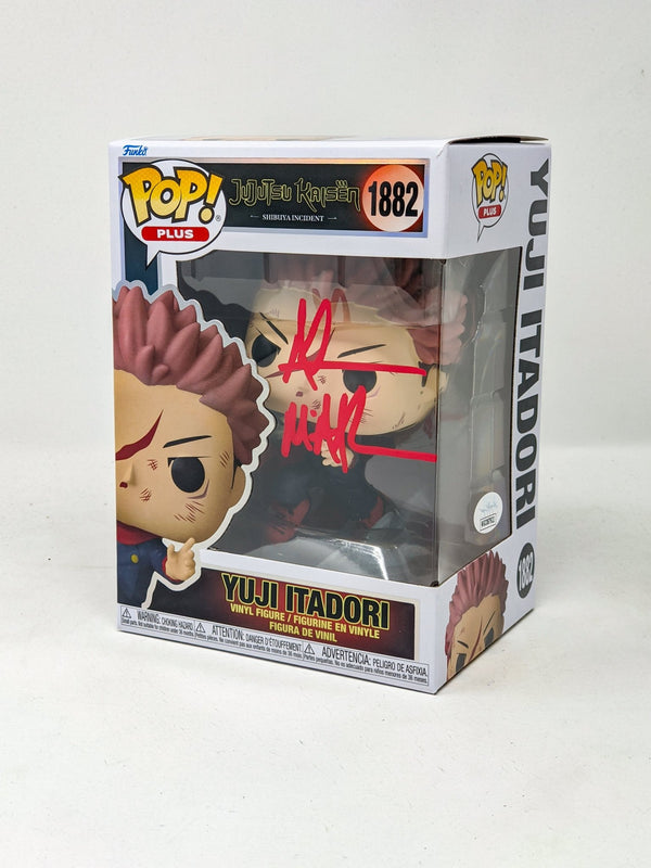 Adam McArthur Jujutsu Kaisen Yuji Itadori #1882 Signed Funko Pop JSA Certified Autograph