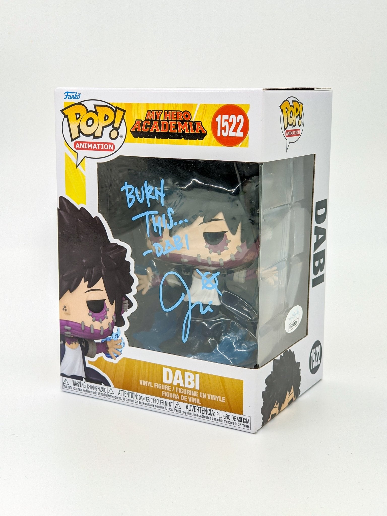 Jason Liebrecht My Hero Academia Dabi #1522 Signed Funko Pop JSA Certified Autograph