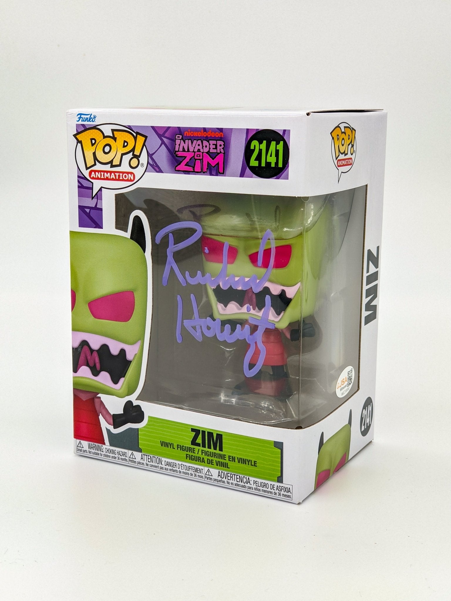 Richard Horvitz Invader Zim #2141 Signed Funko Pop JSA Certified Autograph