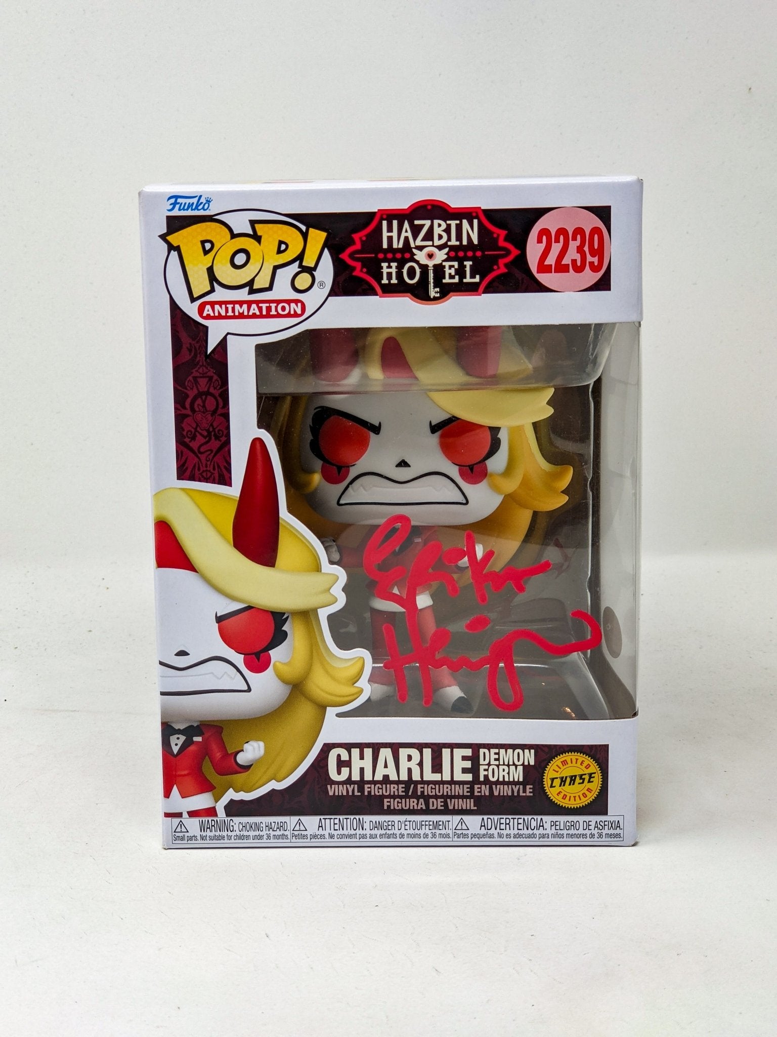 Erika Henningsen Charlie Morningstar #2239 CHASE Signed Funko Pop JSA Certified Autograph