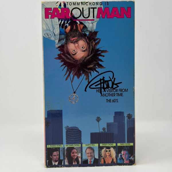 Tommy Chong Far Out Man Signed VHS Cover