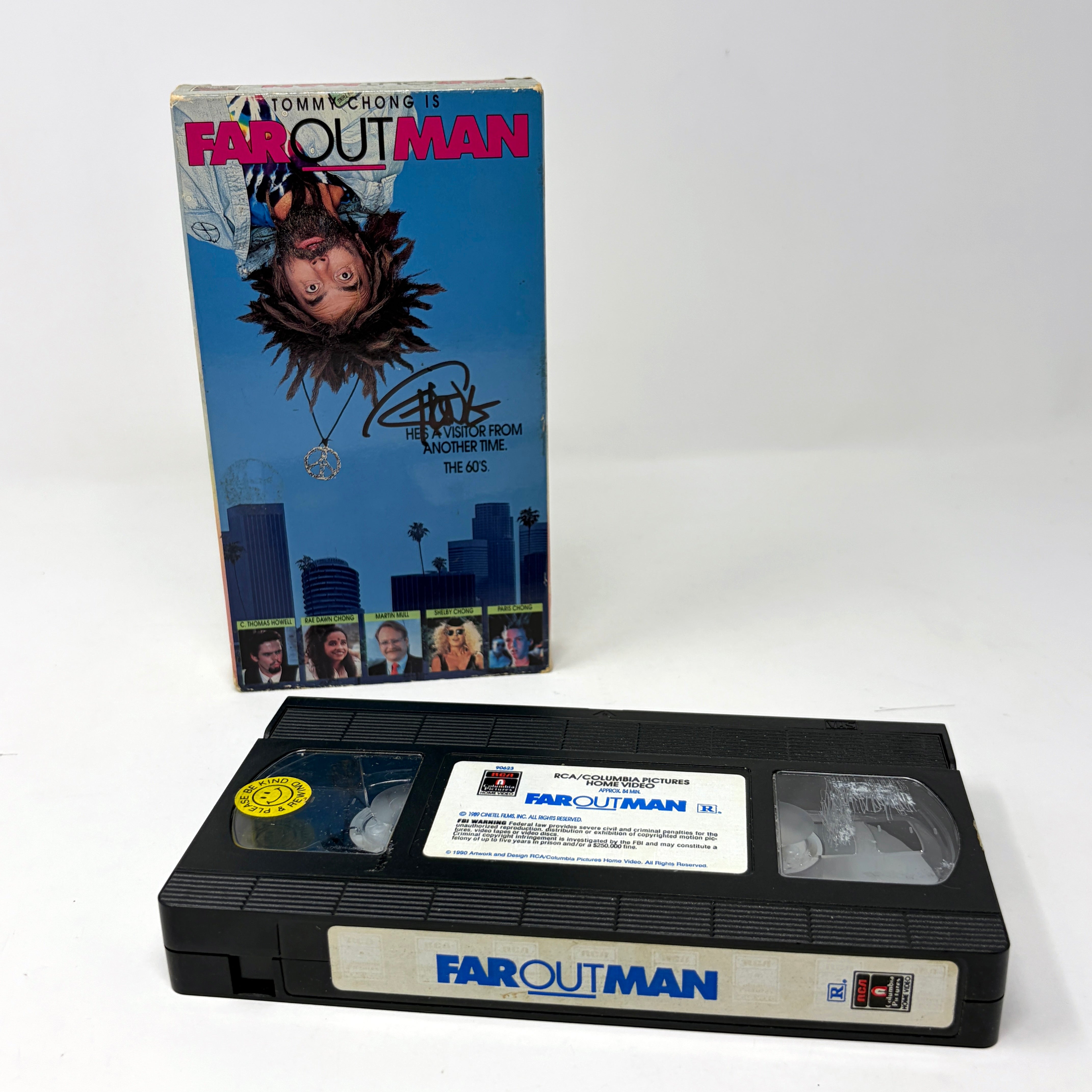Tommy Chong Far Out Man Signed VHS Cover