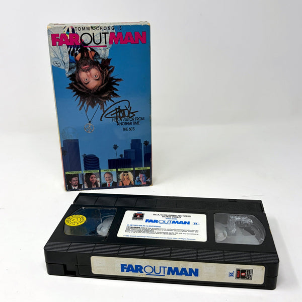 Tommy Chong Far Out Man Signed VHS Cover