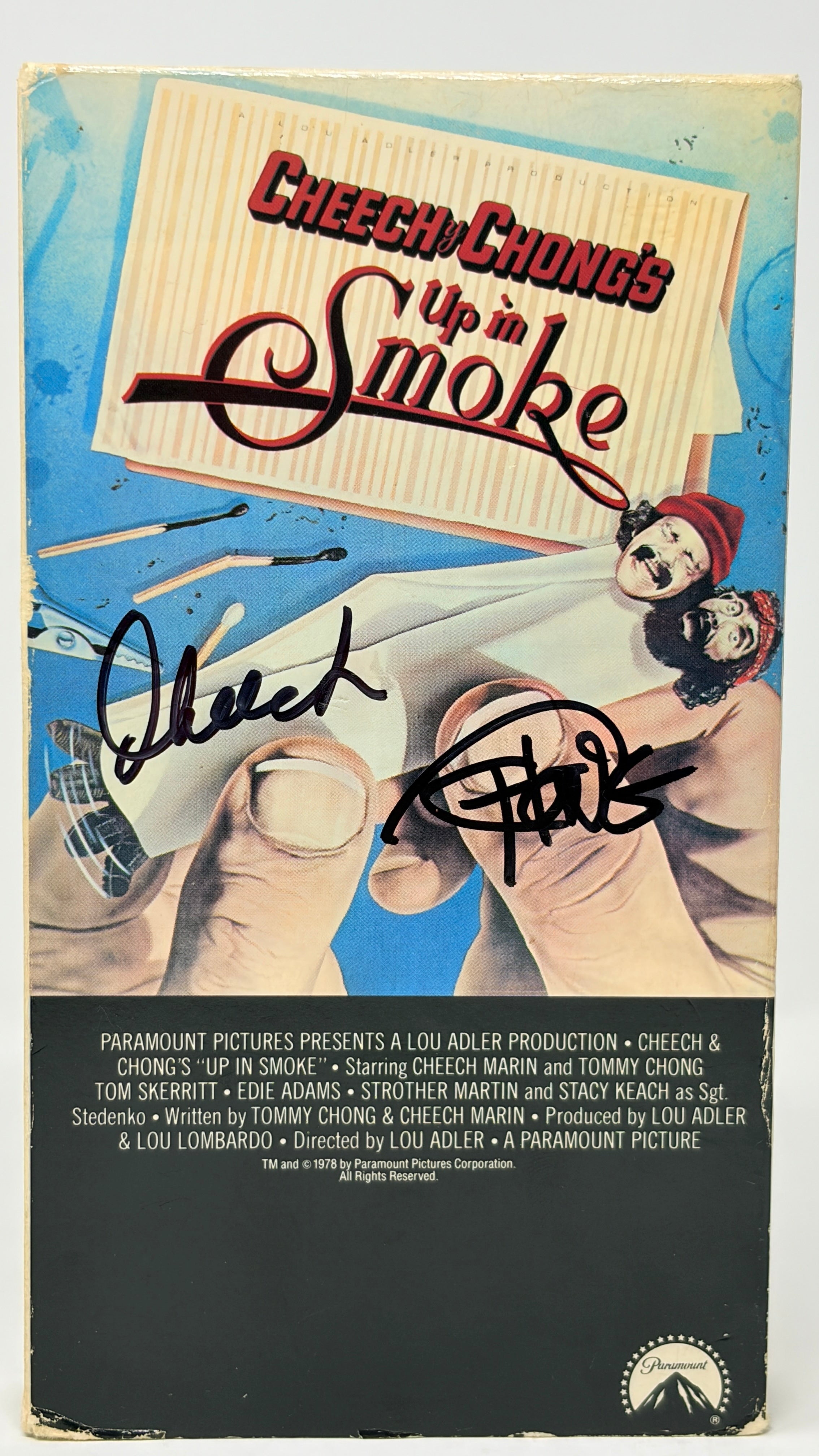 Cheech & Chong Up in Smoke Signed VHS Cover