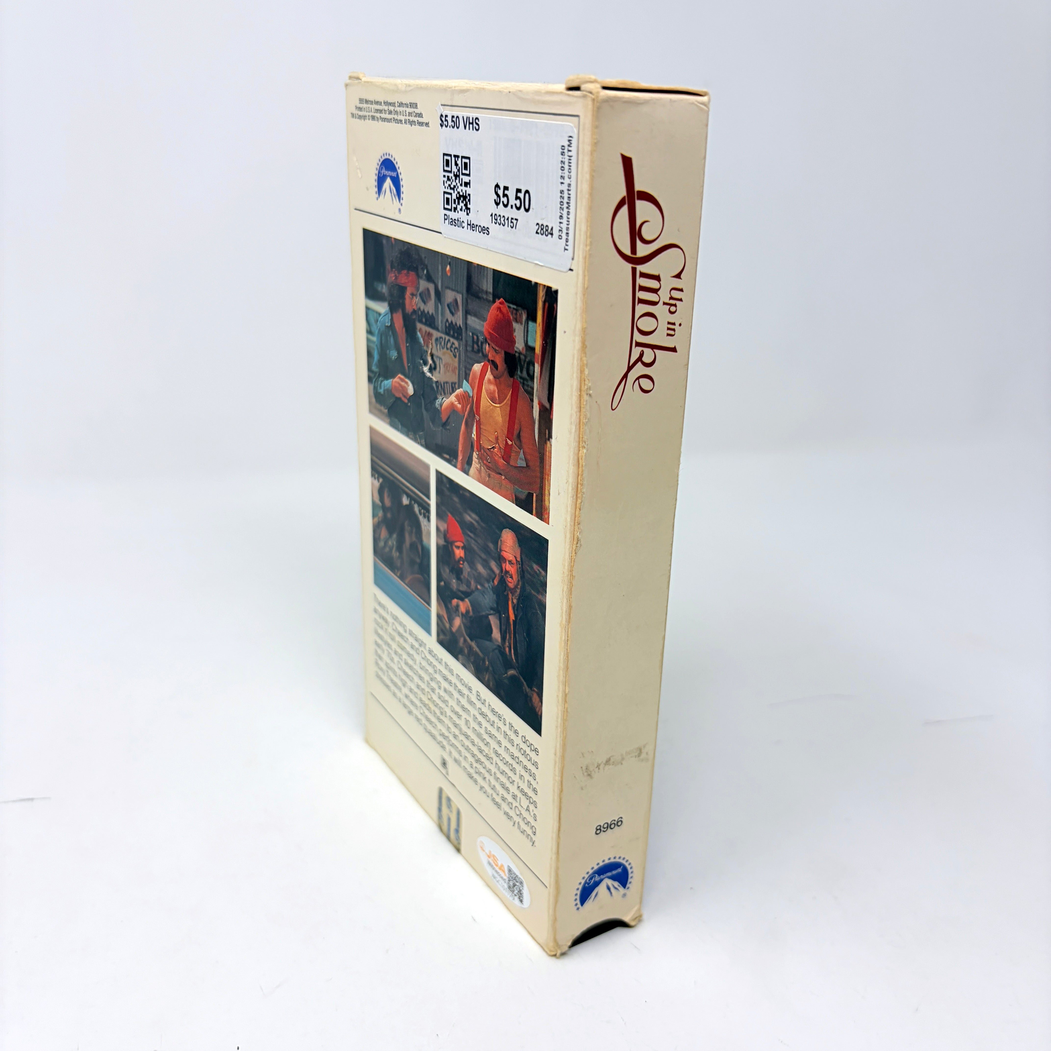 Cheech & Chong Up in Smoke Signed VHS Cover