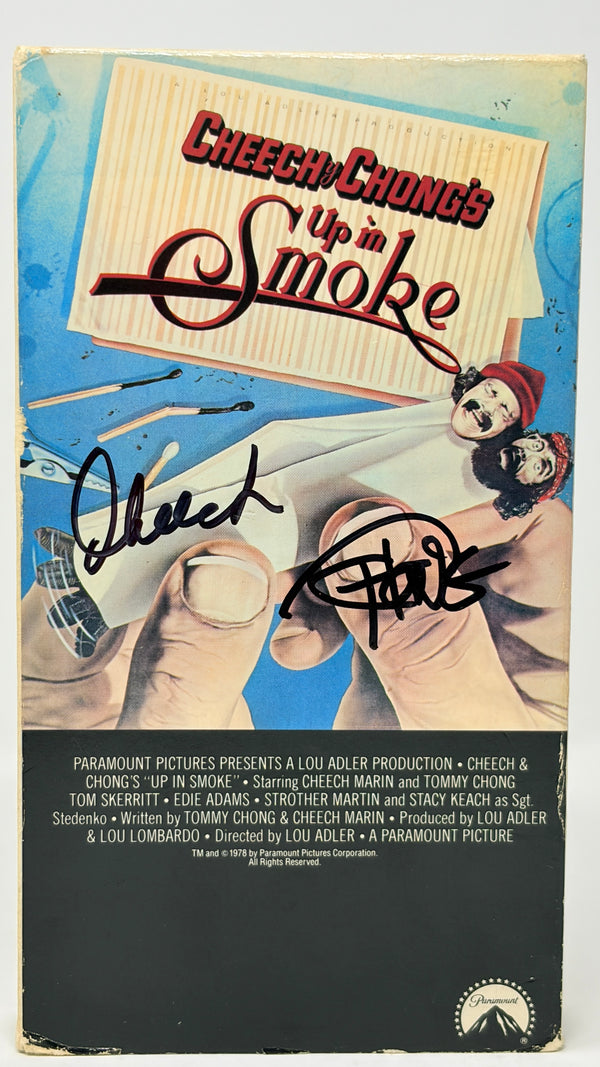 Cheech & Chong Up in Smoke Signed VHS Cover