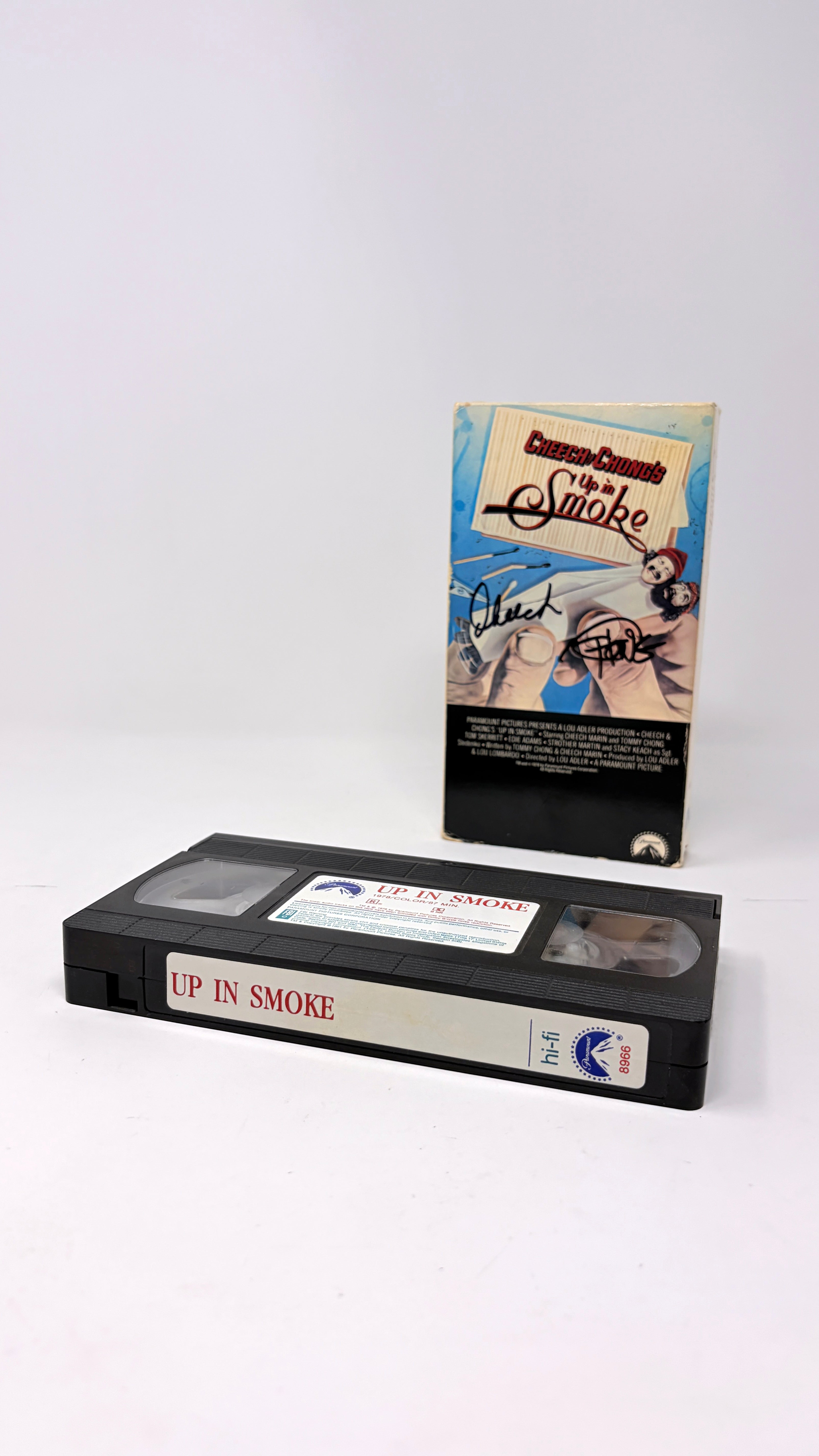 Cheech & Chong Up in Smoke Signed VHS Cover