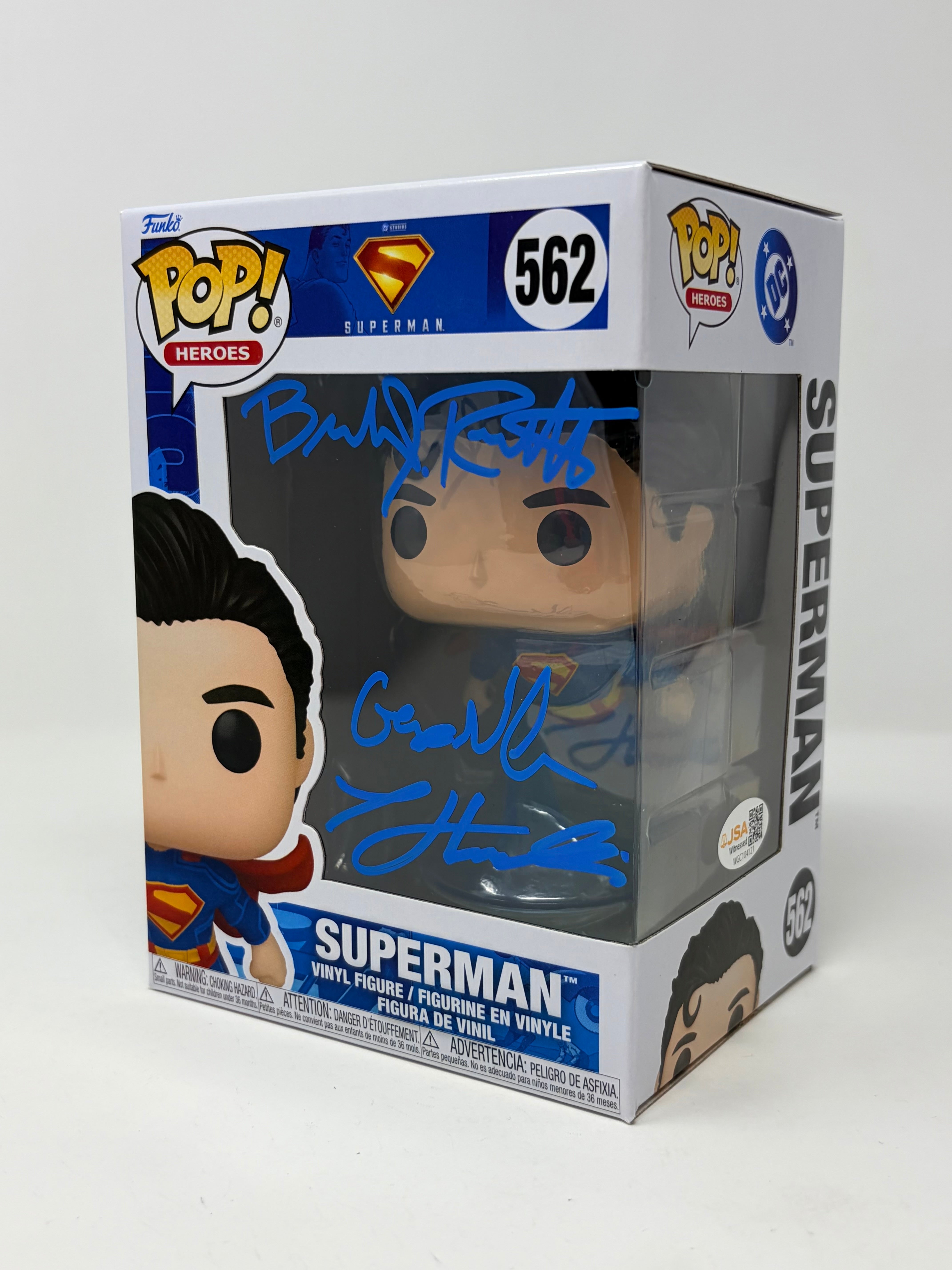 Superman #562 Tyler Hoechlin, George Newbern, Brandon Routh Signed Funko Pop JSA Certified Autograph