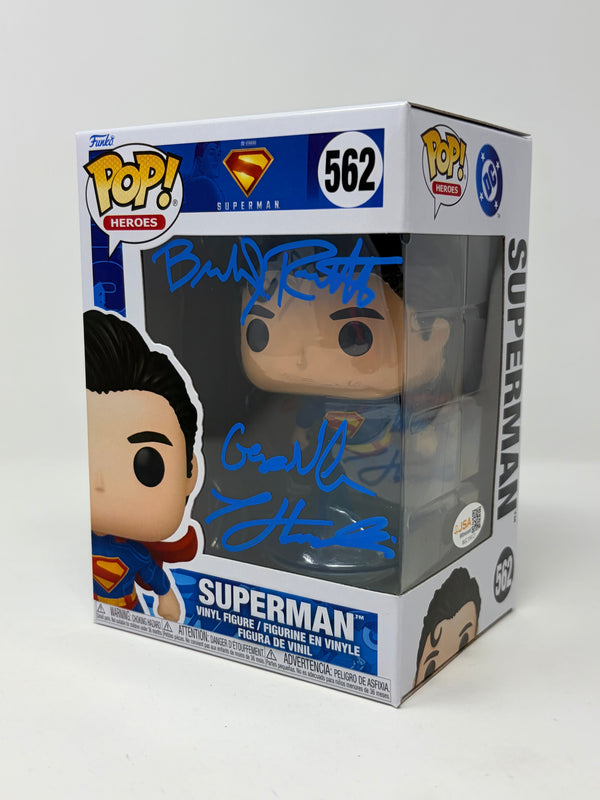 Superman #562 Tyler Hoechlin, George Newbern, Brandon Routh Signed Funko Pop JSA Certified Autograph
