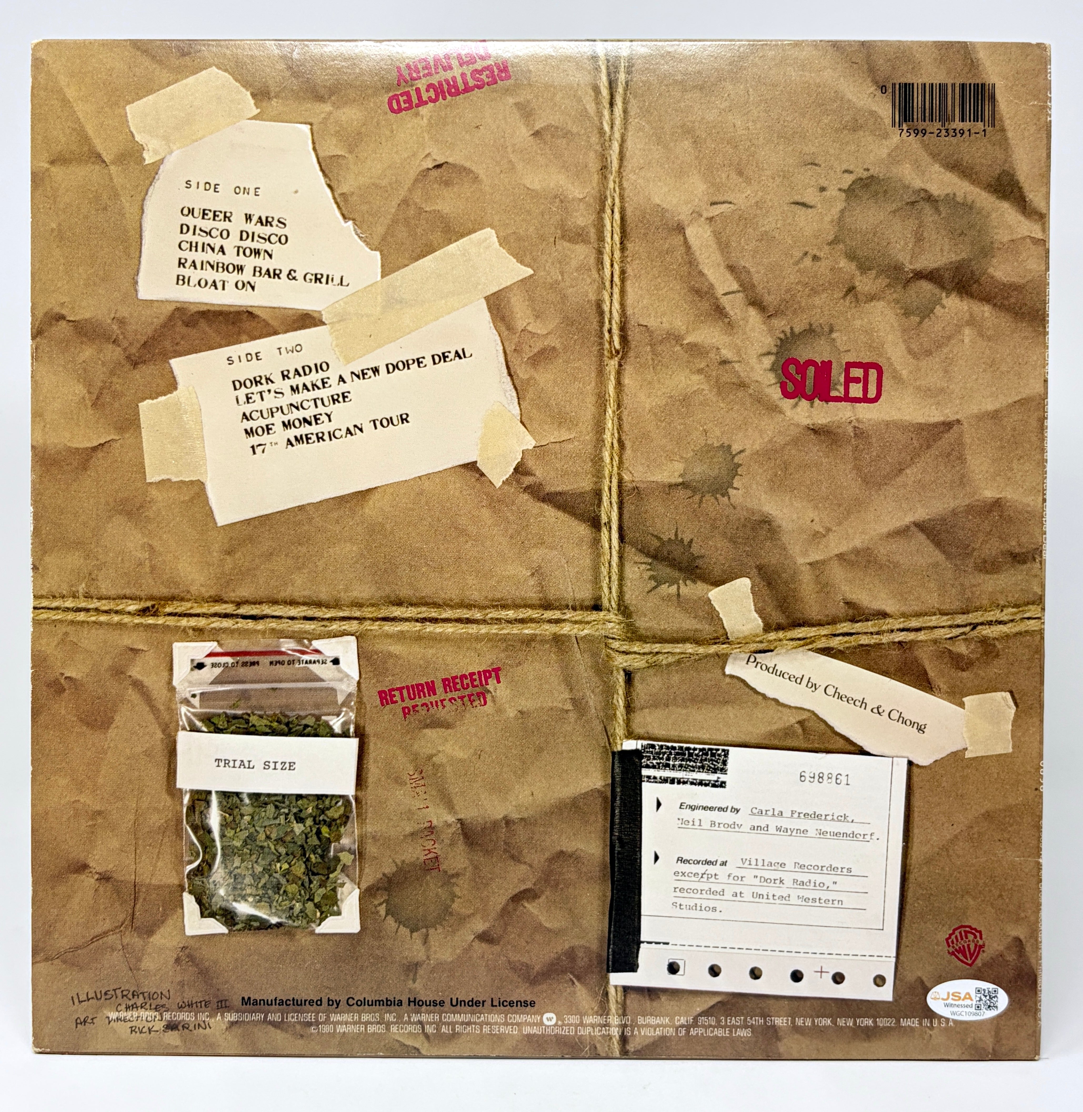 Cheech & Chong Let's Make A New Dope Deal Signed Vinyl Record Album