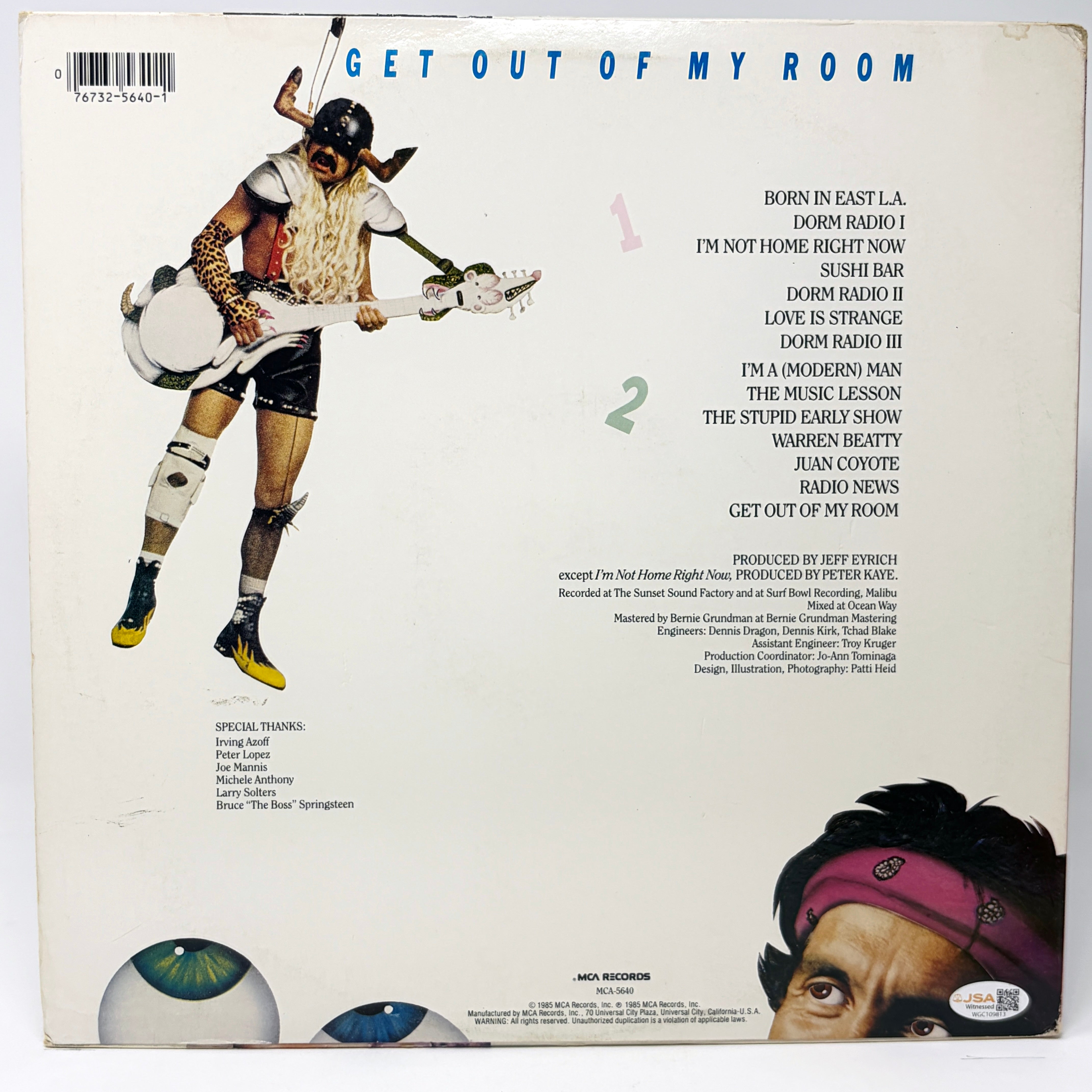 Cheech & Chong Get Out of My Room Signed Vinyl Record Album
