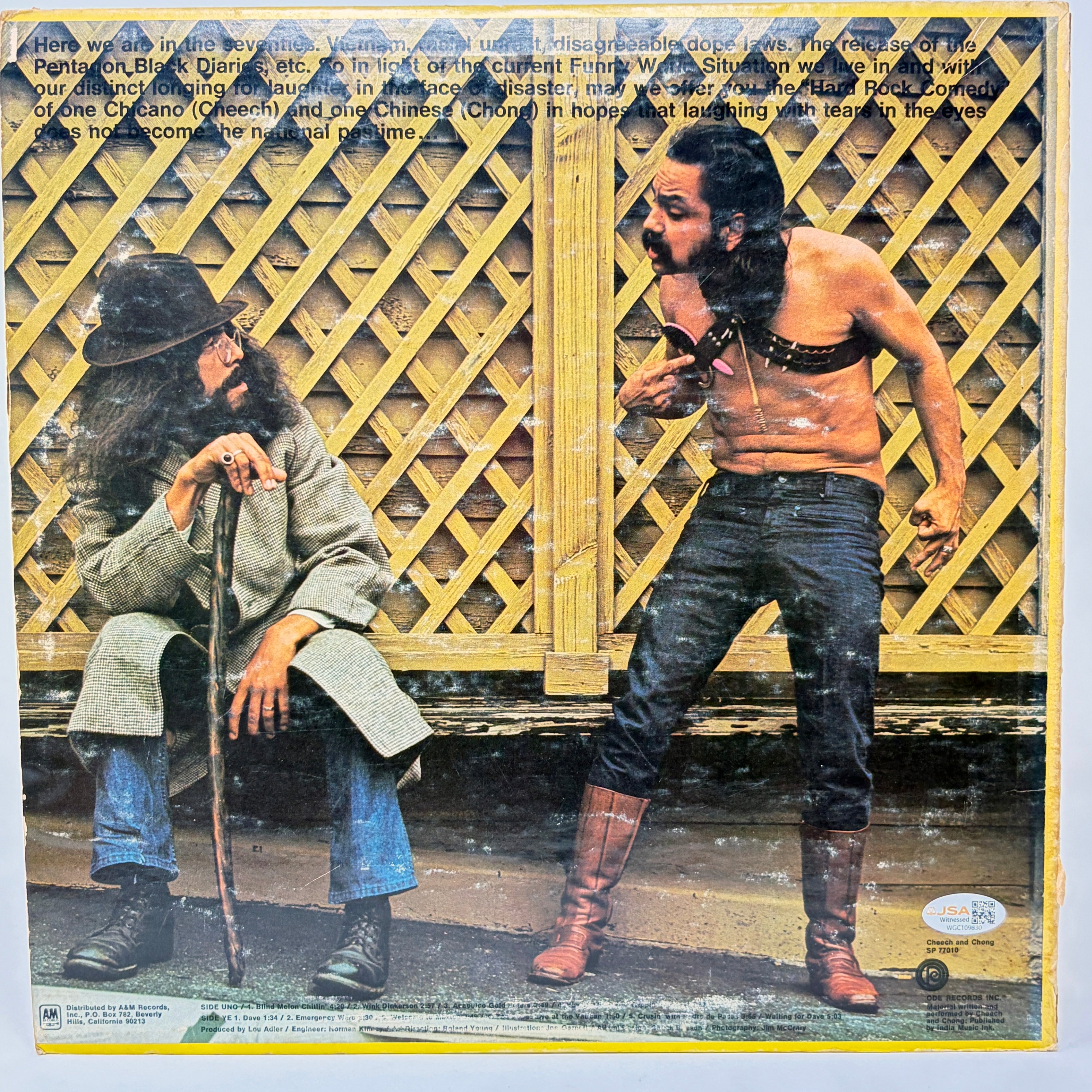 Cheech & Chong Signed Vinyl Record Album