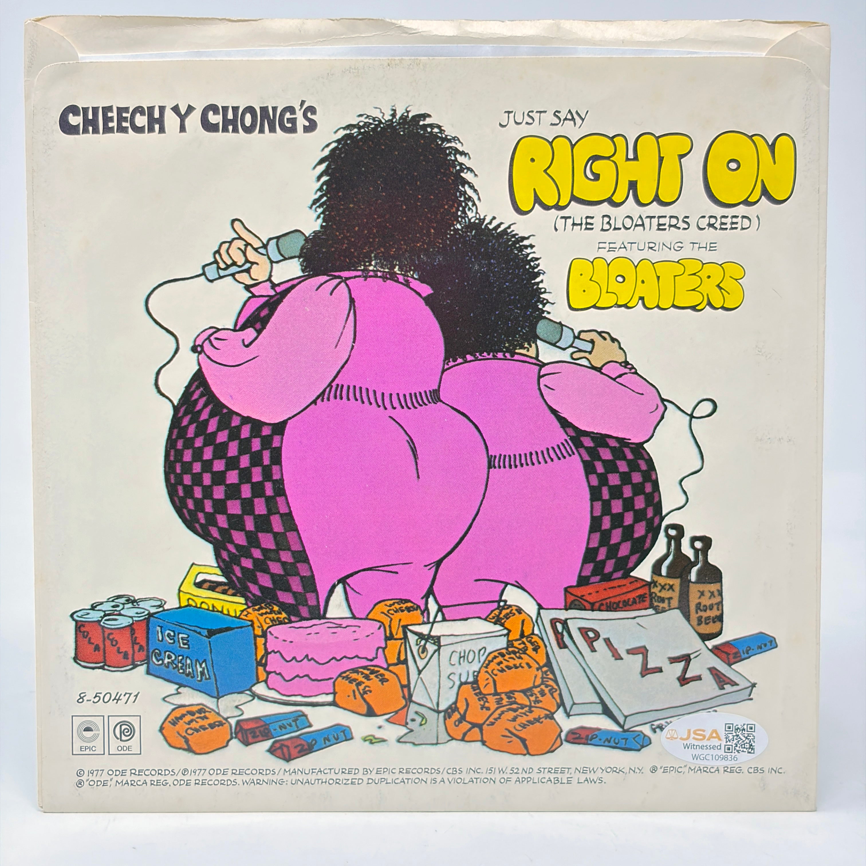Cheech & Chong Bloat On Signed Vinyl Record