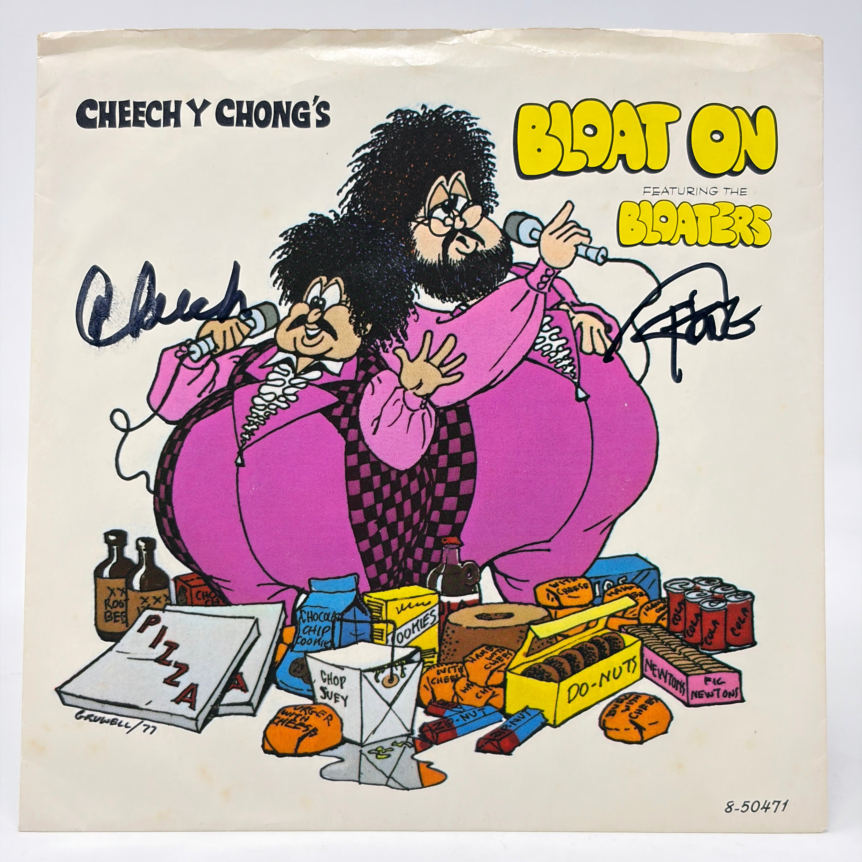 Cheech & Chong Bloat On Signed Vinyl Record