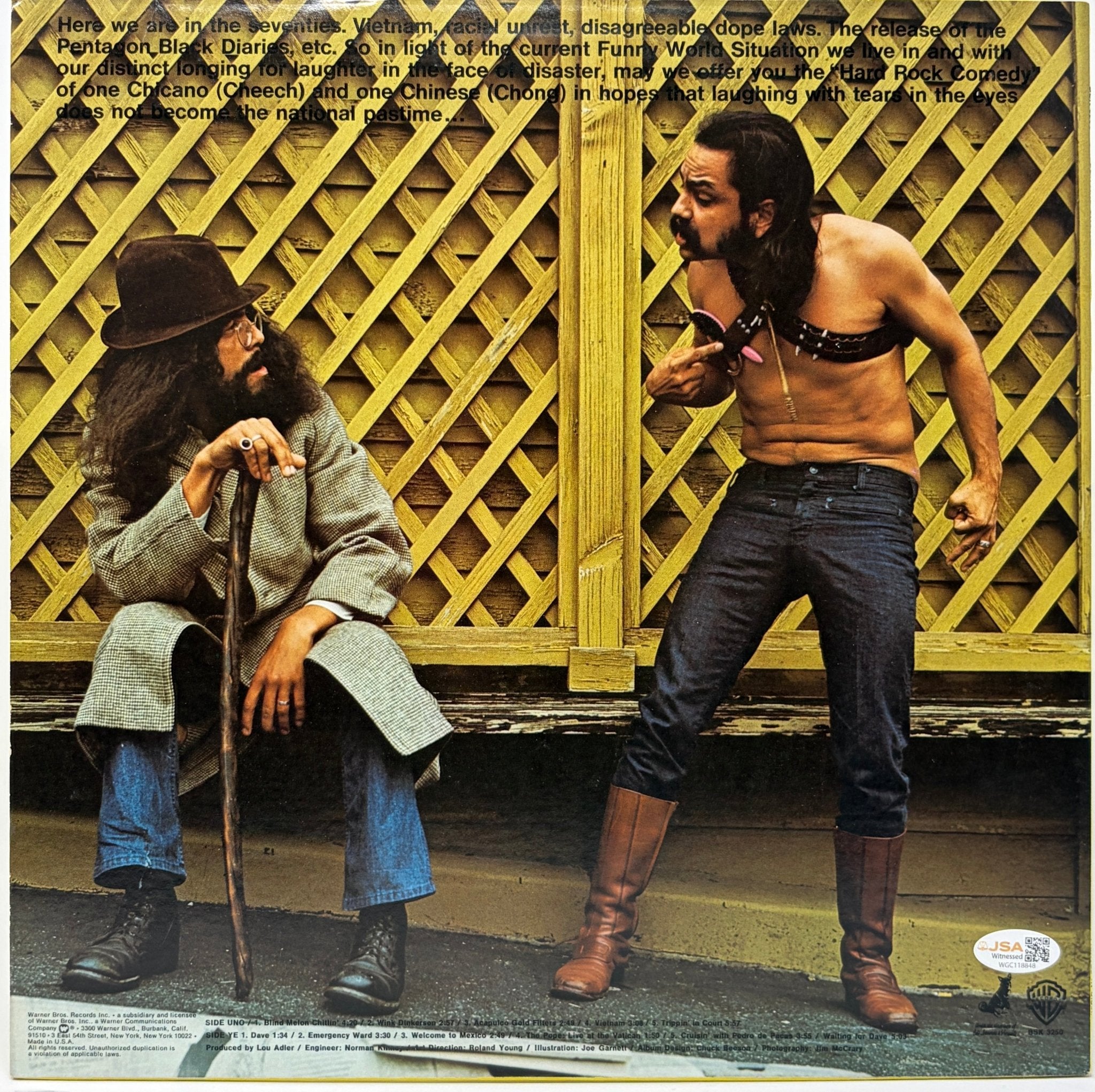 Cheech & Chong Signed Vinyl Record Album