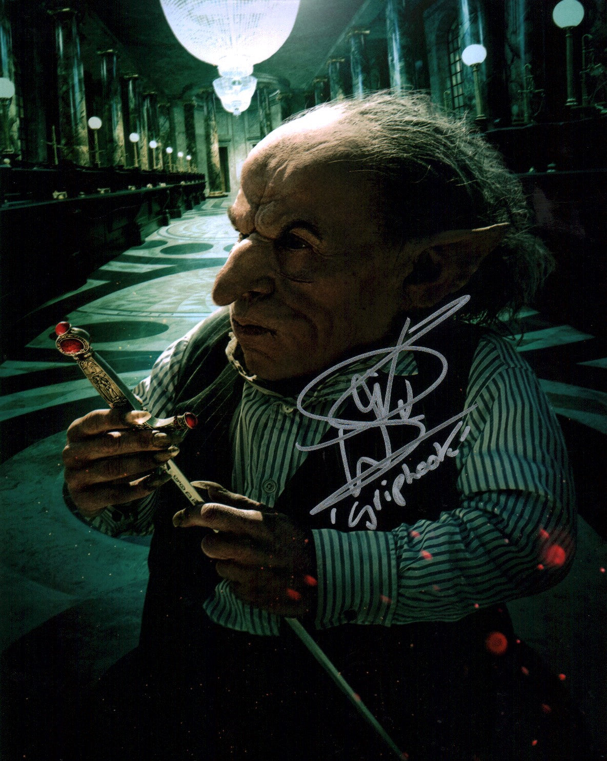 Warwick Davis Harry Potter and the Deathly Hallows: Part II 8x10 Signed Photo JSA COA Certified Autograph