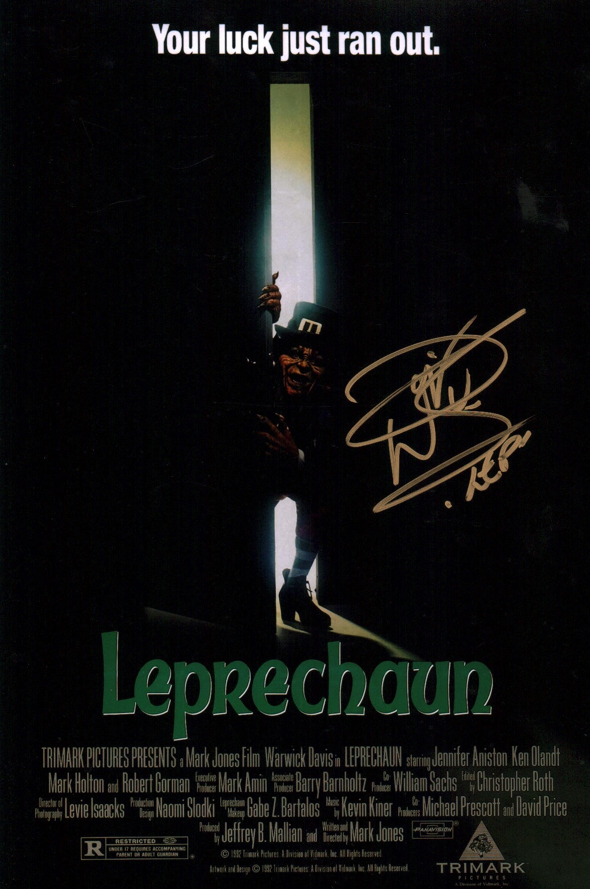 Warwick Davis Leprechaun 8x12 Signed Photo JSA COA Certified Autograph