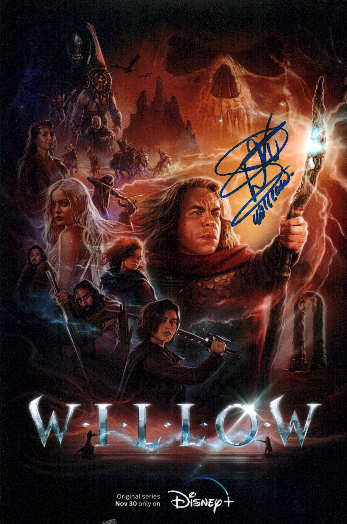 Warwick Davis Willow 8x12 Signed Photo JSA Certified Autograph