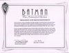 Batman 11" x 9" Signed Animation Production Cel Cast x 2 Signed Conroy, Lester JSA LOA Certified Autograph