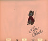 Don Bluth The Secret of NIMH "Mrs. Brisby" 10.5"x12.5 inch Signed Animation Production Cel JSA LOA Certified Autograph