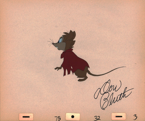 Don Bluth The Secret of NIMH "Mrs. Brisby Looking Left" 10.5"x12.5 inch Signed Animation Production Cel JSA LOA Certified Autograph