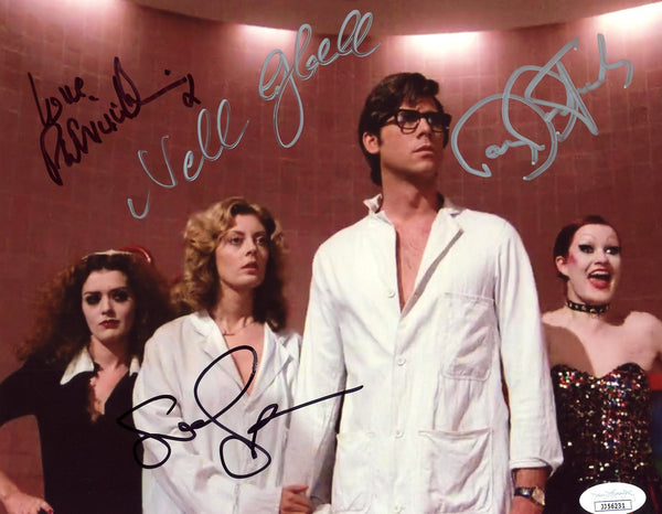 The Rocky Horror Picture Show RHPS 8x10 Signed Bostwick Campbell Quinn Sarandon Cast Photo JSA Certified COA Auto