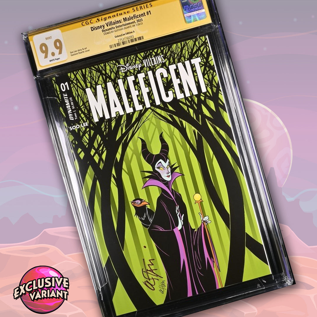 Disney Villains Maleficent #1 GalaxyCon Edition A CGC SS 9.9 Mint Signed by Guatavo Duarte