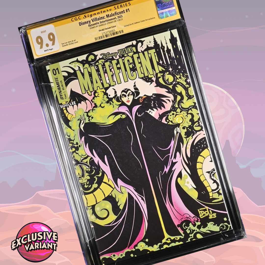 Disney Villains Maleficent #1 GalaxyCon Exclusive Variant CGC Signature Series 9.9 Mint Signed by Otrakji