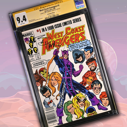 Marvel Comics West Coast Avengers #1 CGC Signature Series 9.4 Signed Breeding & Hall GalaxyCon